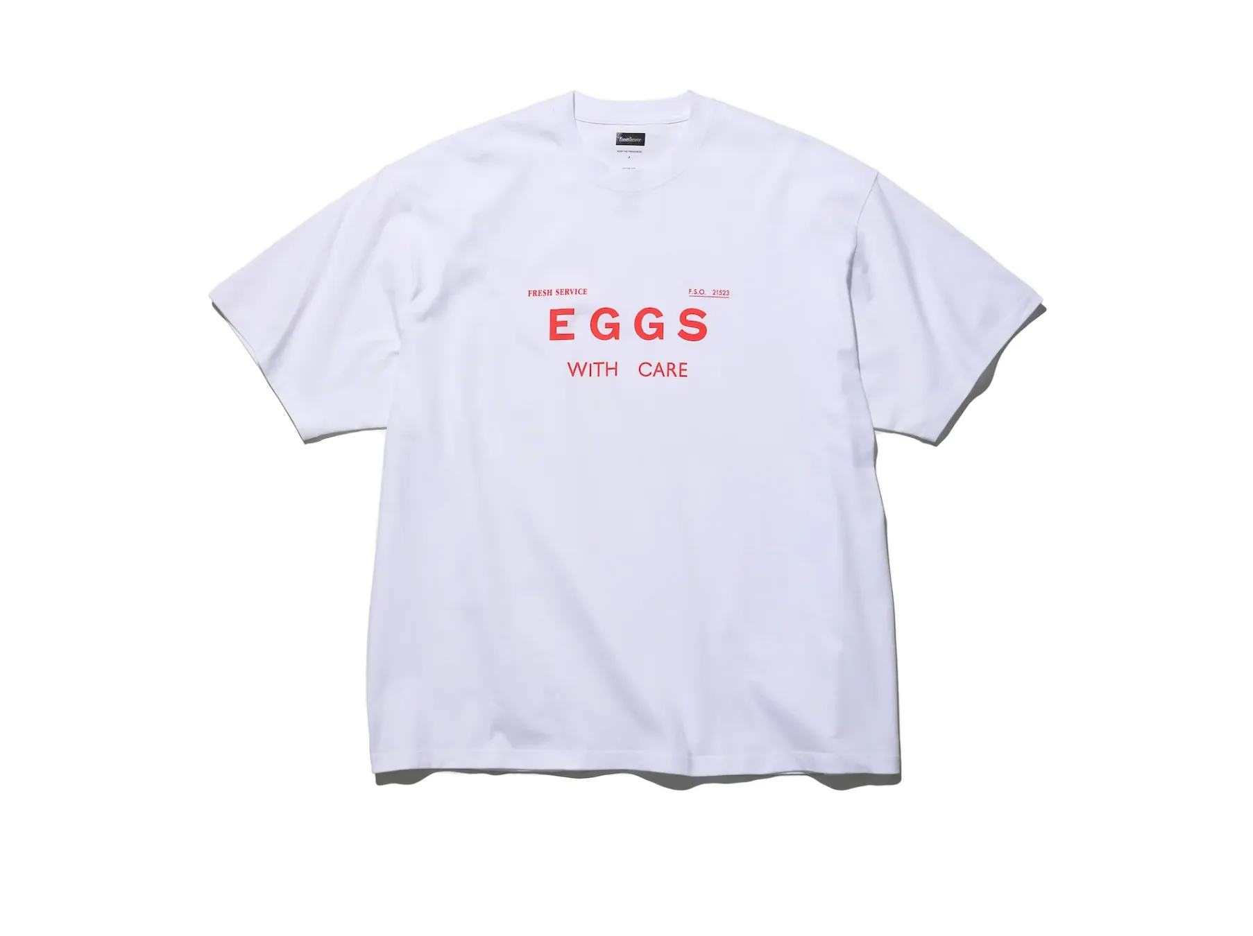 Fresh Service /  FS PRINTED TEE ”EGGS”-RED PRINT