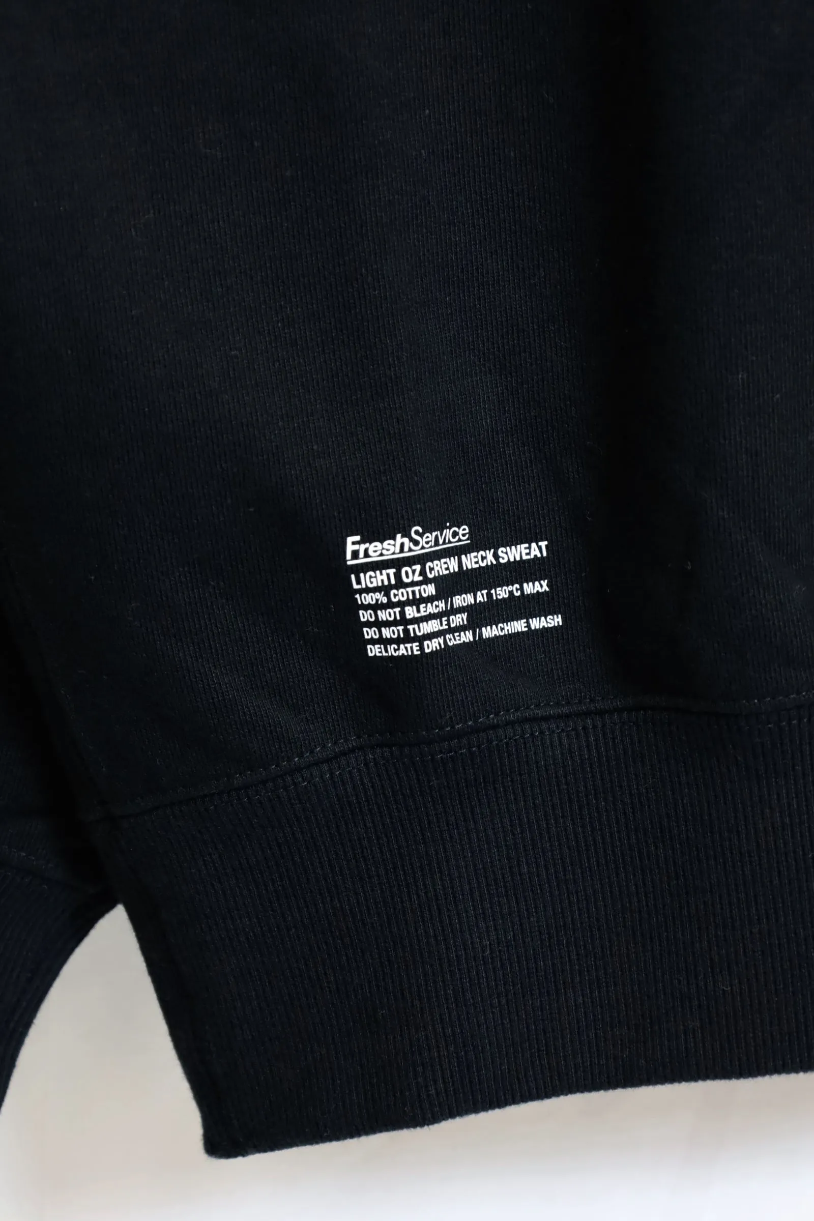 Fresh Service / LIGHT OZ CREW NECK SWEAT - Black