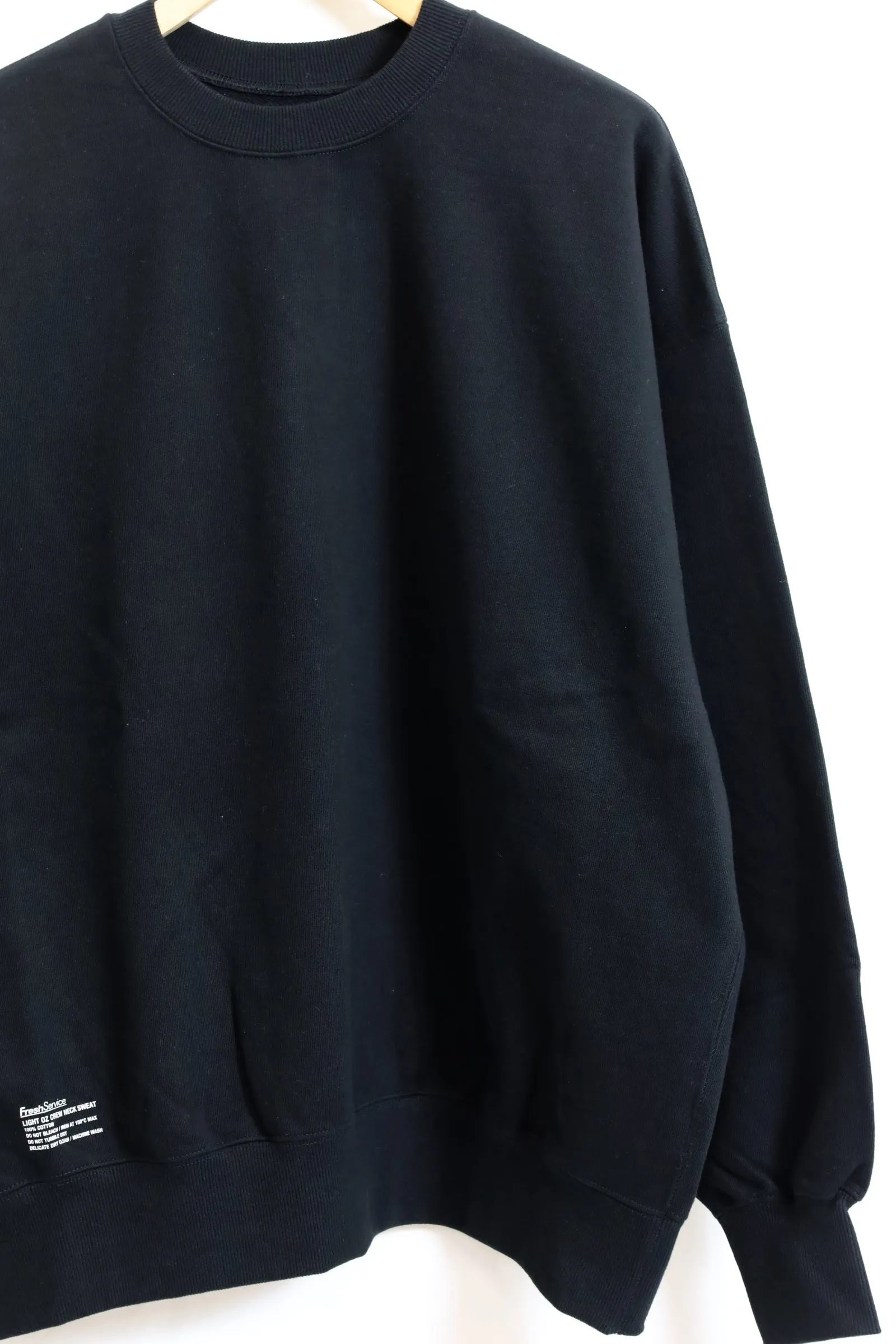 Fresh Service / LIGHT OZ CREW NECK SWEAT - Black
