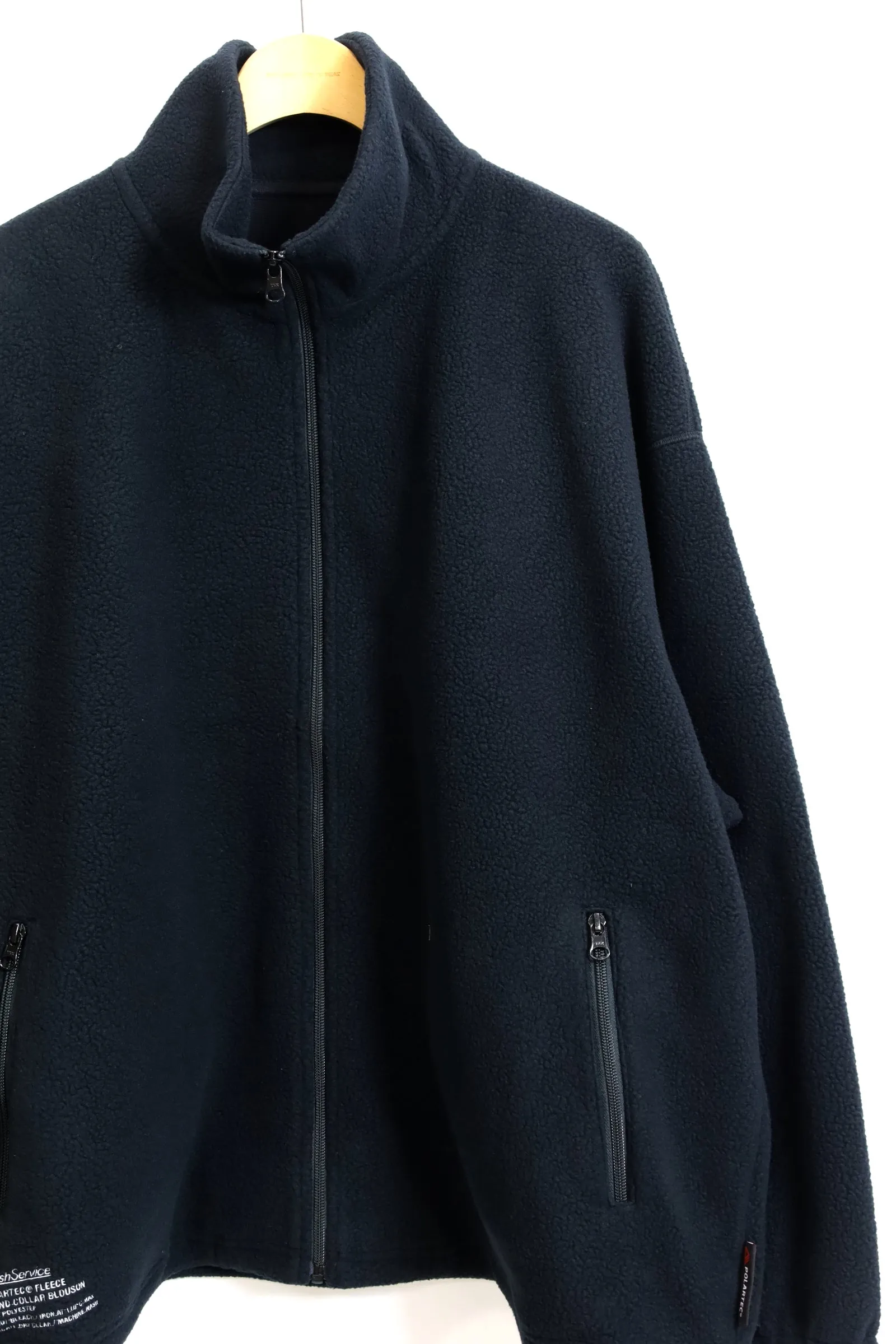 Fresh Service / POLARTEC FLEECE STAND COLLAR BLOUSON - BLACK