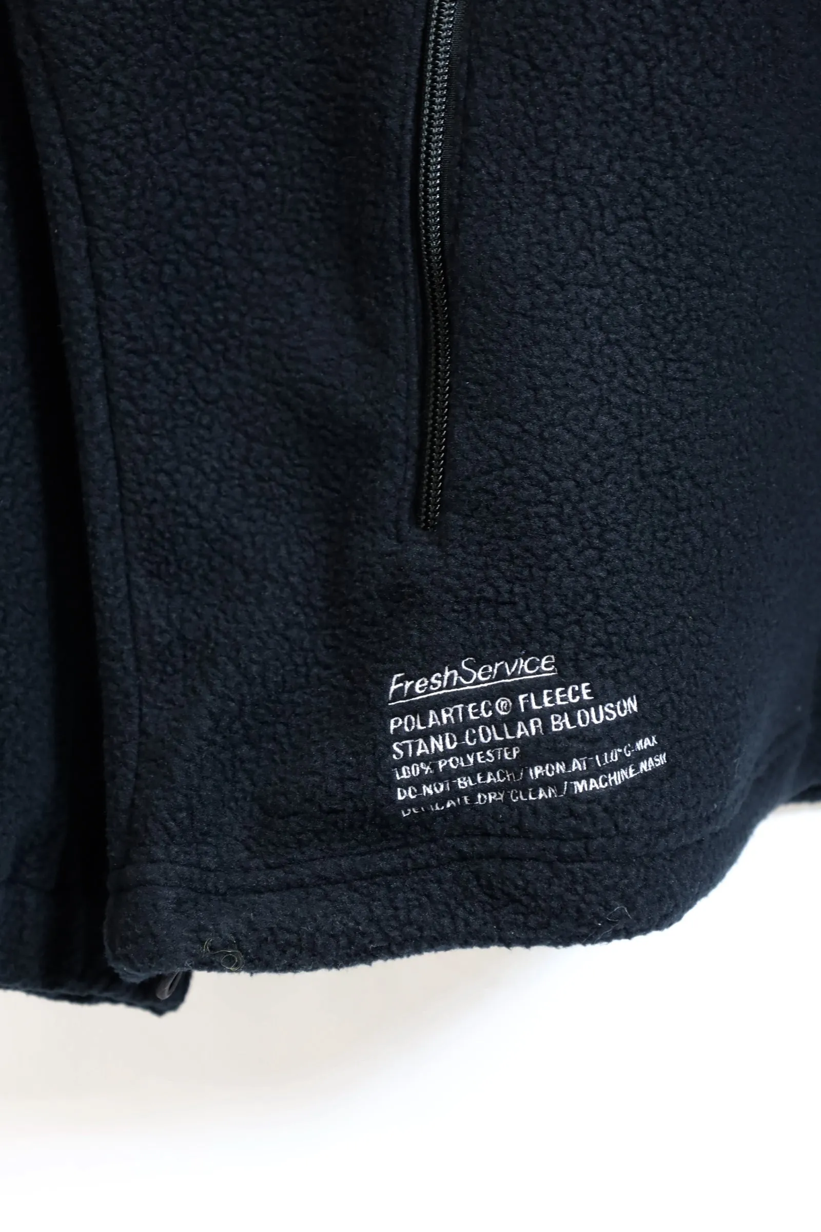 Fresh Service / POLARTEC FLEECE STAND COLLAR BLOUSON - BLACK