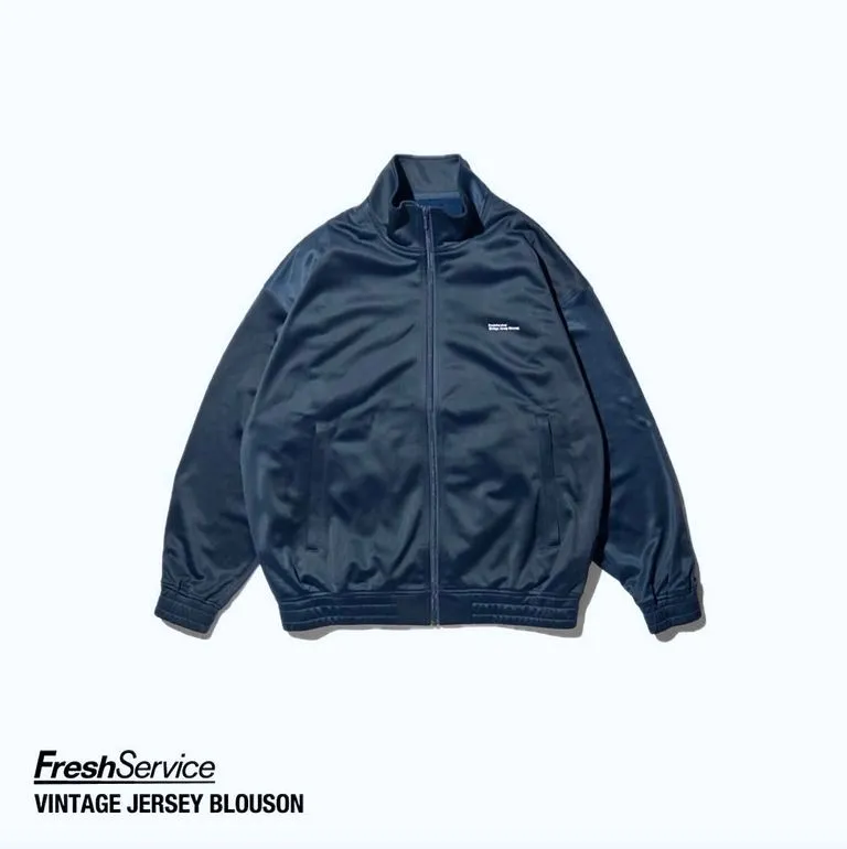 Fresh Service / VINTAGE JERSEY BLOUSON - Navy