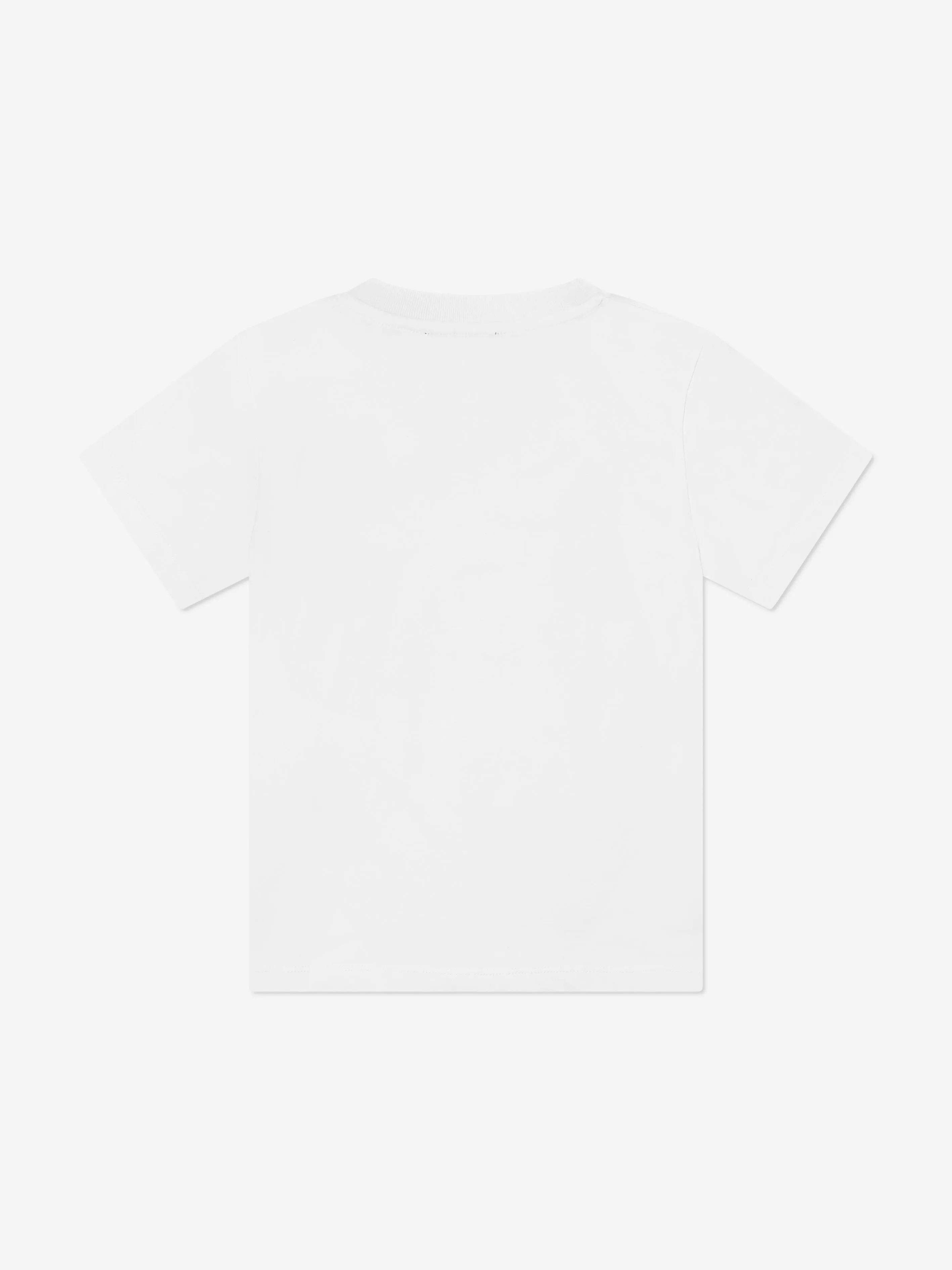 Girls Buttoned Logo T-Shirt in White
