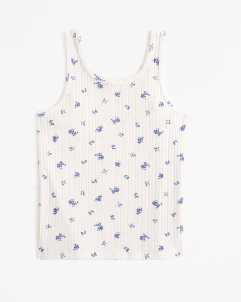 Girls Soft Pointelle Tank