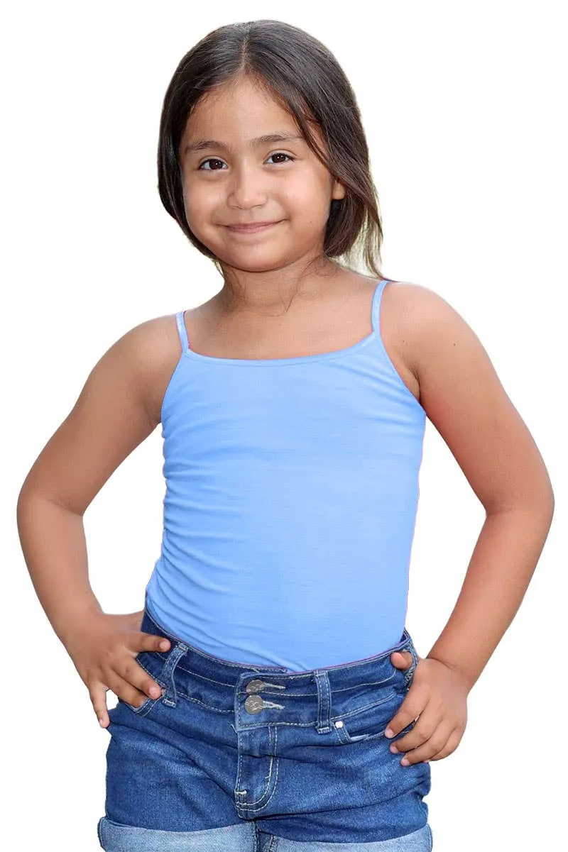 Girl's Solid Cami Tank Soft Cotton Lycra