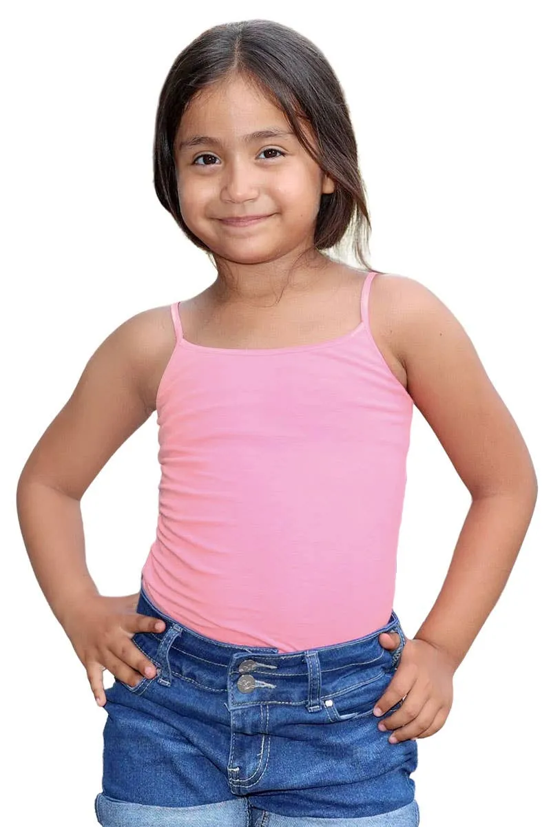 Girl's Solid Cami Tank Soft Cotton Lycra