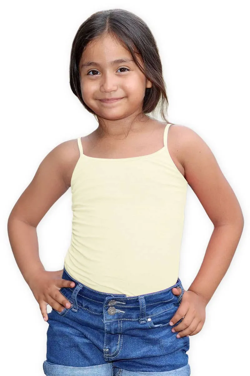 Girl's Solid Cami Tank Soft Cotton Lycra