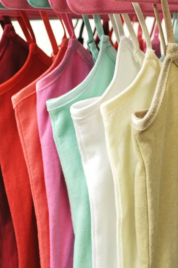 Girl's Solid Cami Tank Soft Cotton Lycra