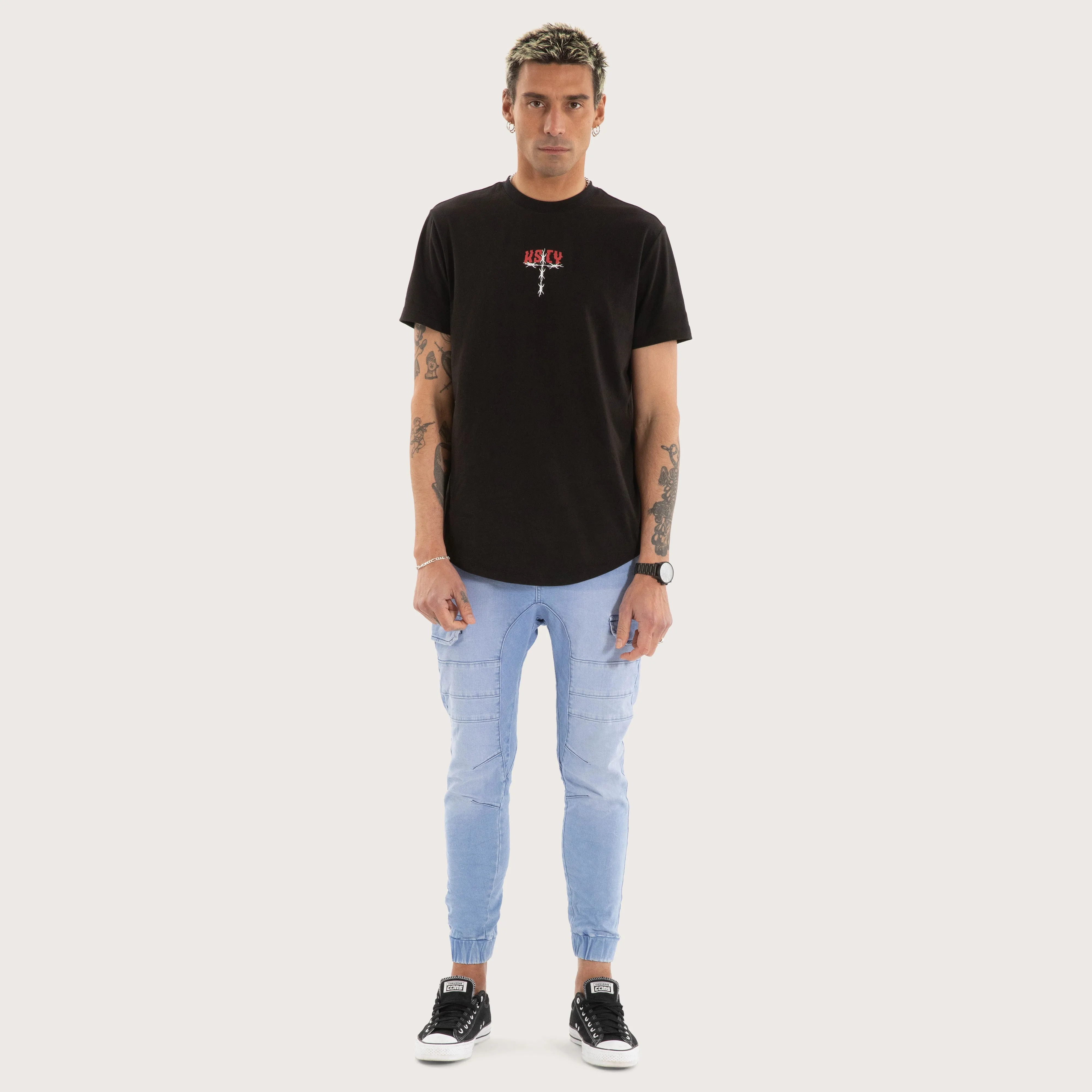 Glacier Dual Curved Tee Jet Black