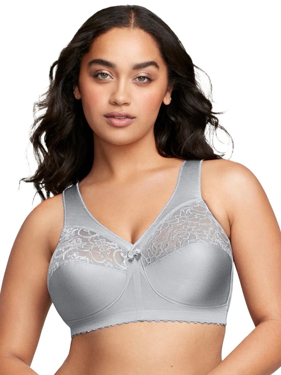 Glamorise Bra 1000 - Feel The Magic Wire-Free Support - Silver