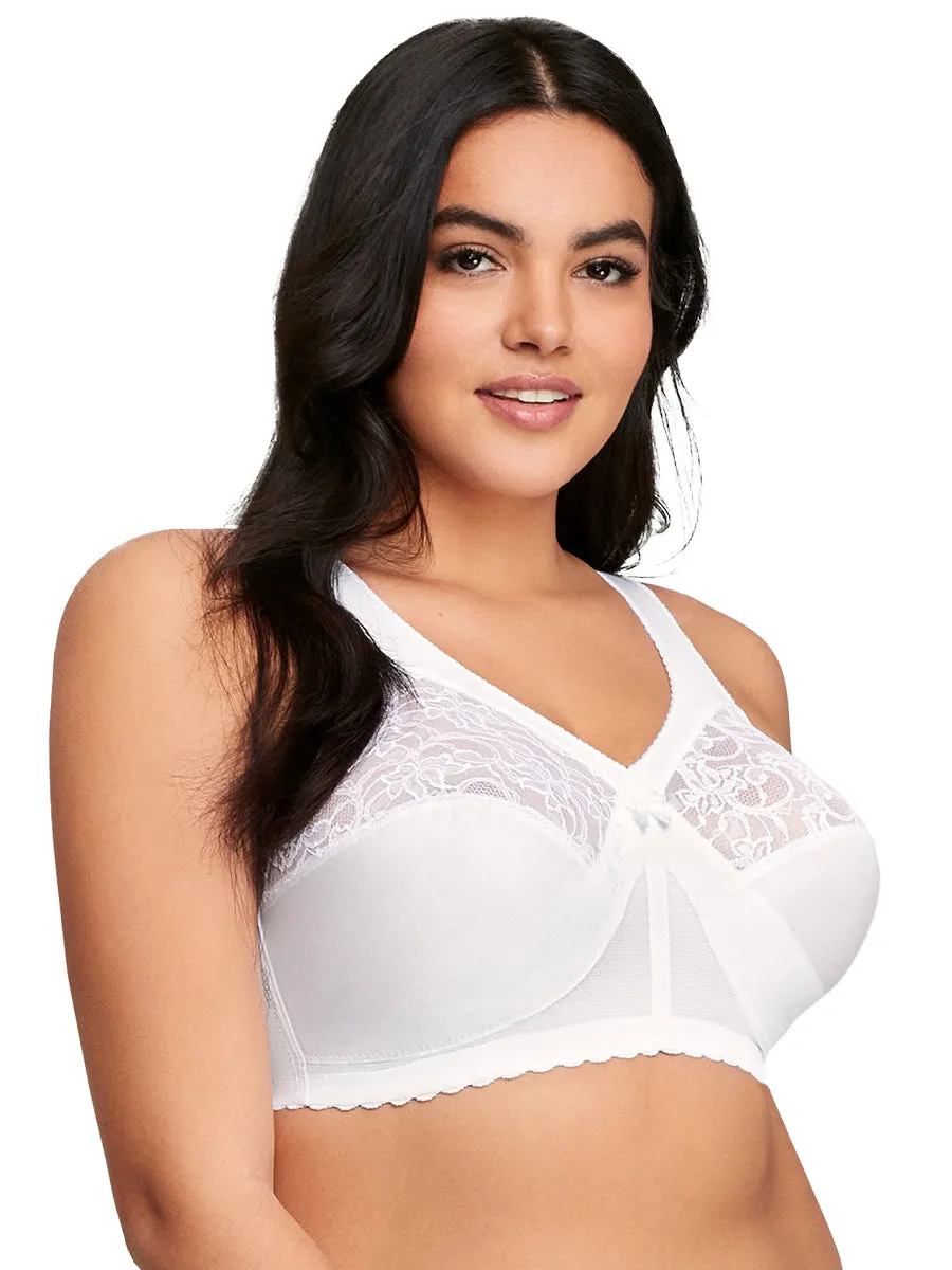 Glamorise Bra 1000 - Feel The Magic Wire-Free Support - White