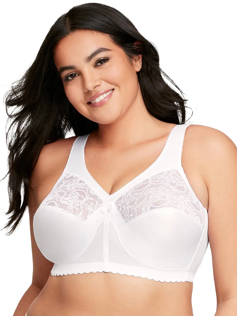 Glamorise Bra 1000 - Feel The Magic Wire-Free Support - White