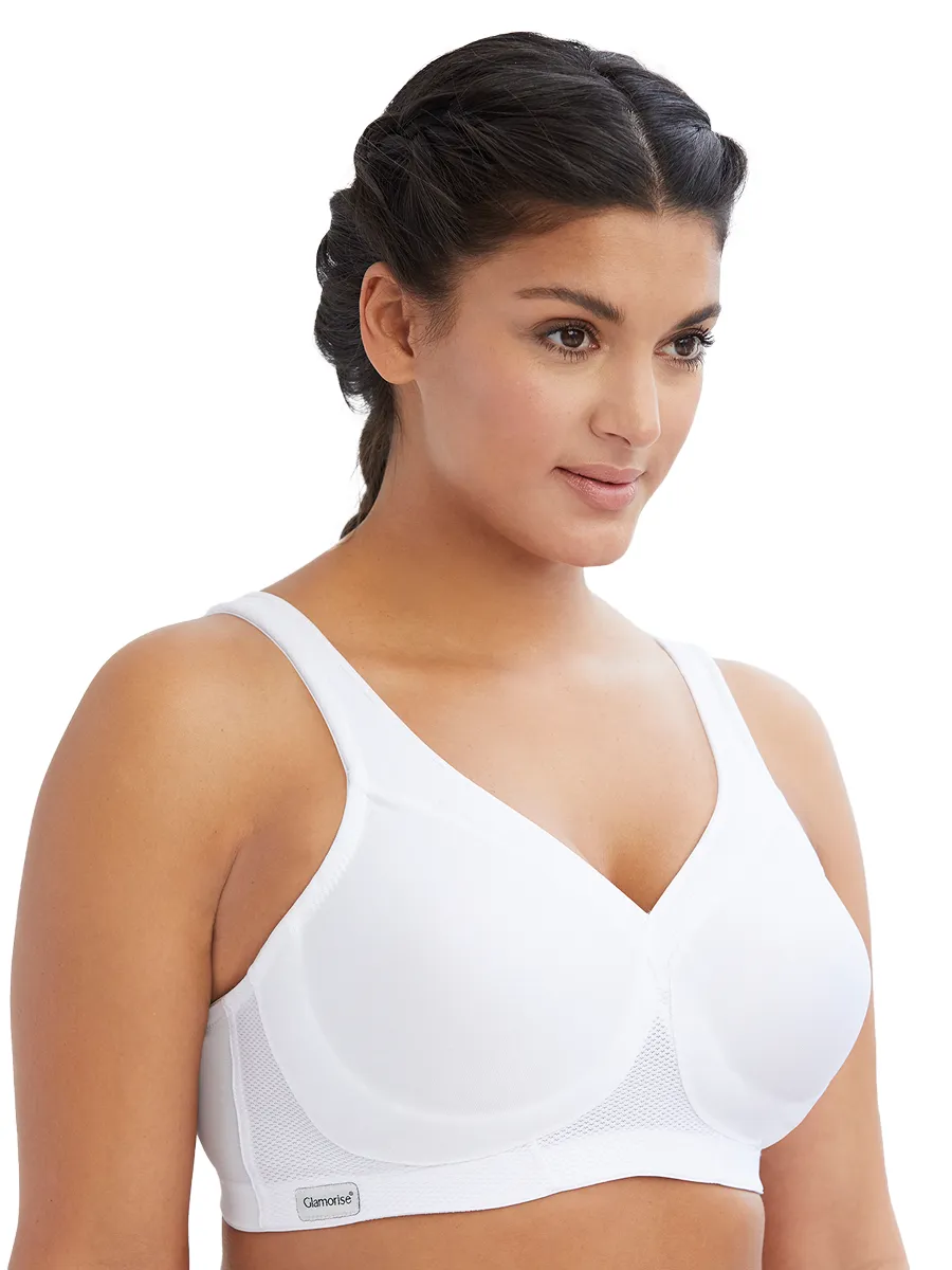Glamorise Bra 1006 - The Versatile Medium Support Sports Bra - White