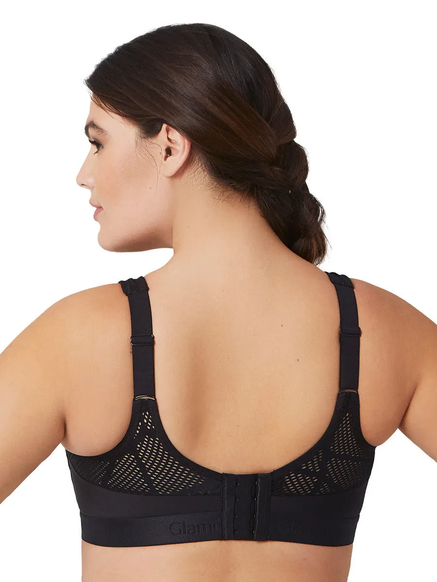 Glamorise Bra 1068 - No-Sweat Mesh Sports Bra - Black