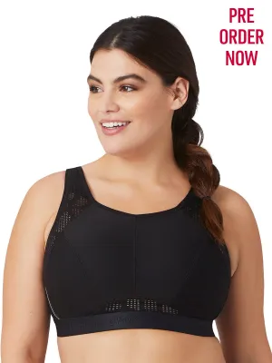 Glamorise Bra 1068 - No-Sweat Mesh Sports Bra - Black