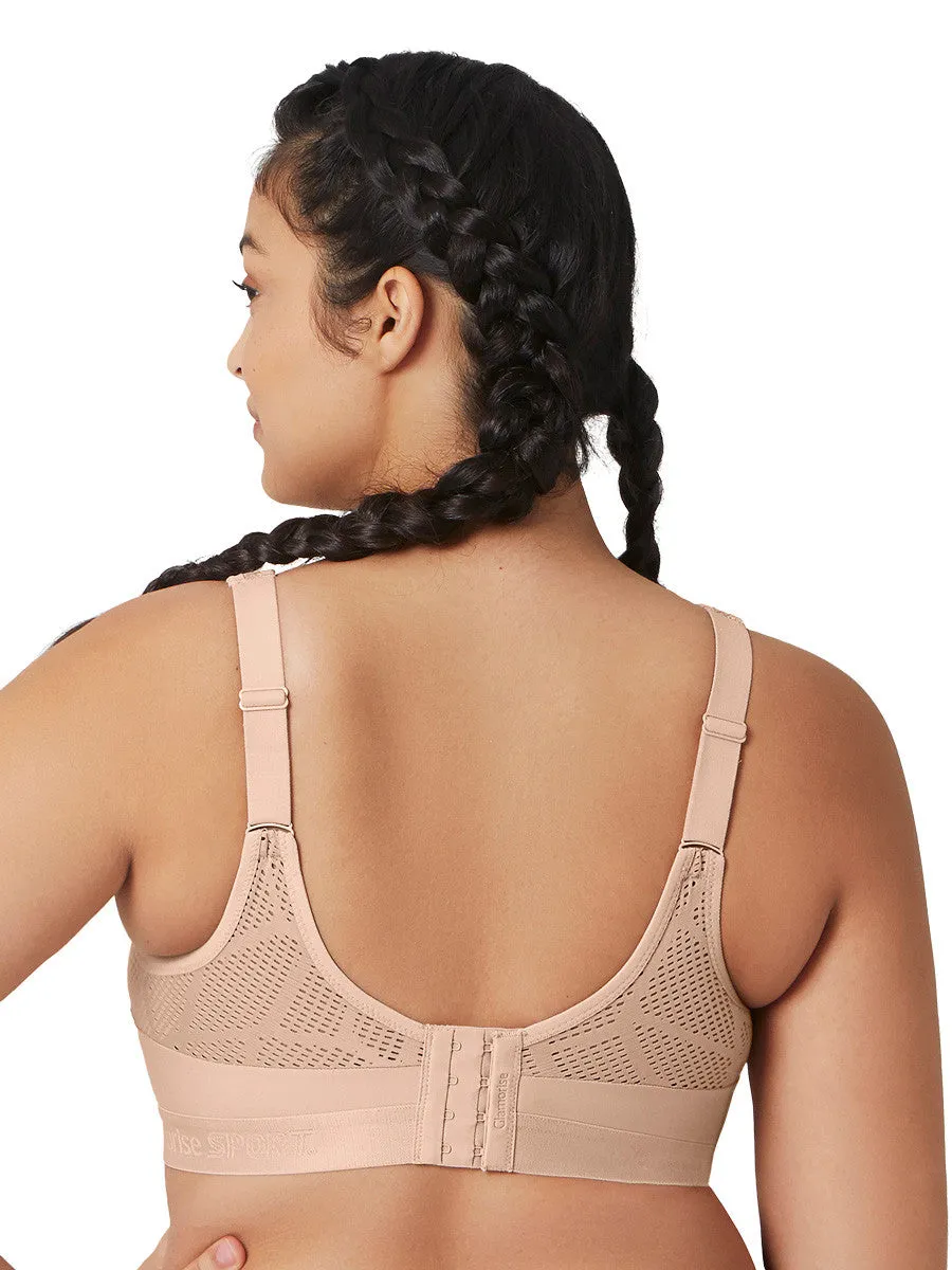 Glamorise Bra 1068 - No-Sweat Mesh Sports Bra - Cafe