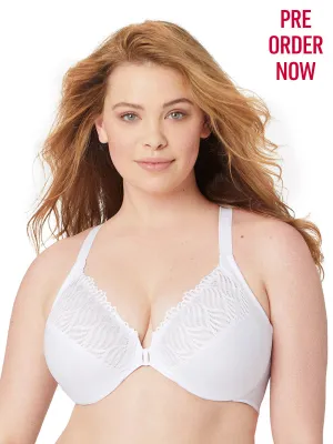 Glamorise Bra 1246 - Front-Close T-Back Wonderwire Bra - White