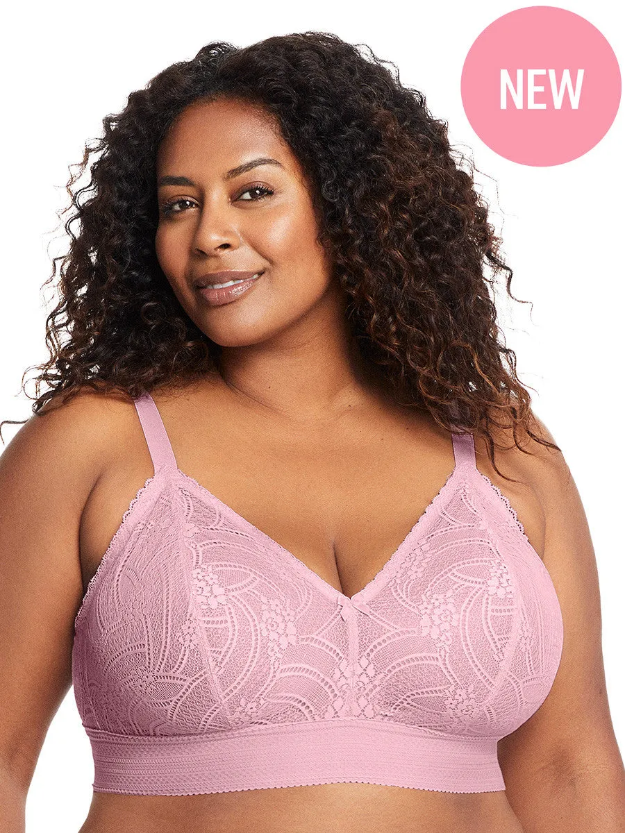 Glamorise Bra 7012 - Gramercy Luxe Lace Bralette - Mauve