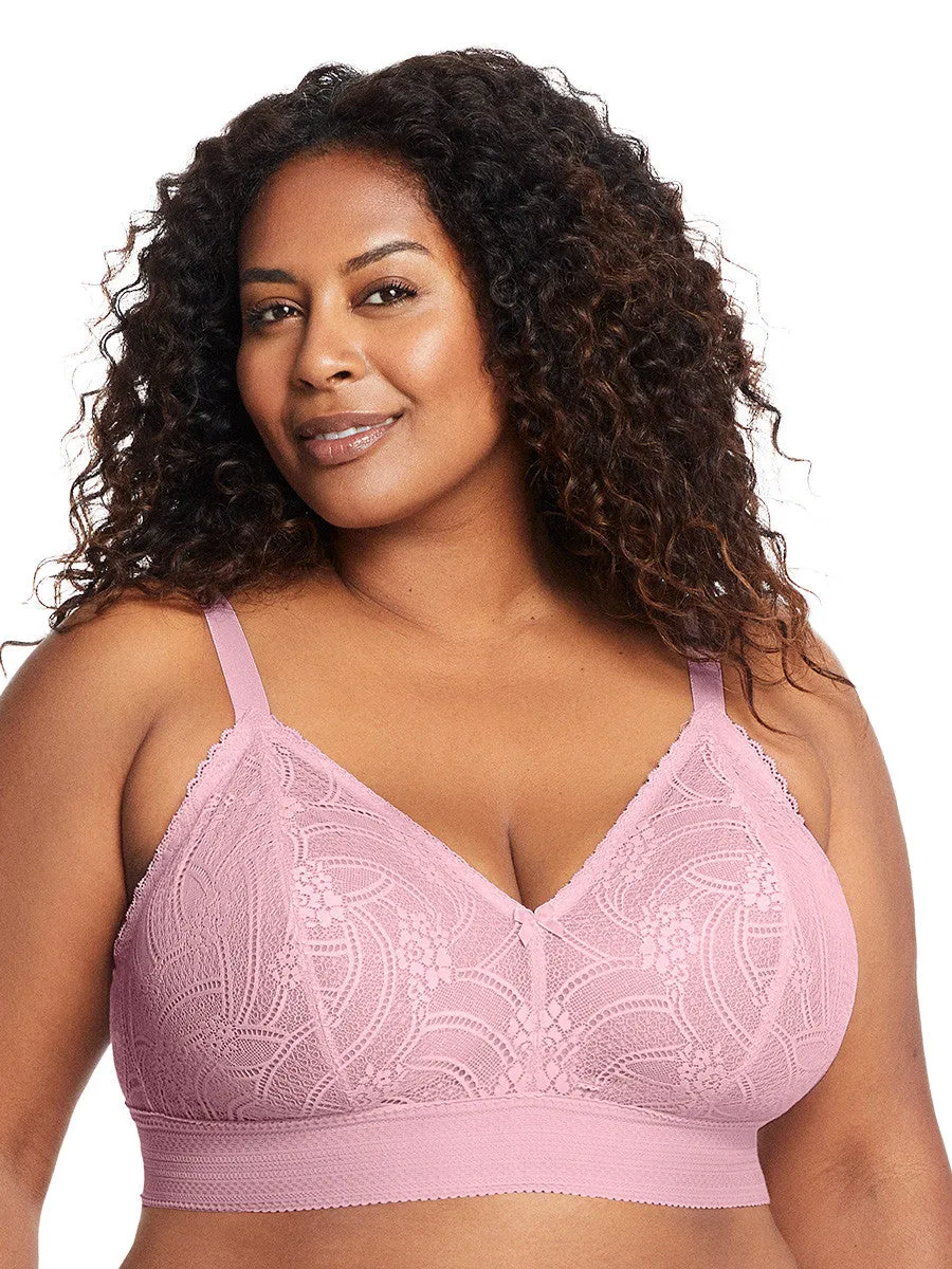 Glamorise Bra 7012 - Gramercy Luxe Lace Bralette - Mauve