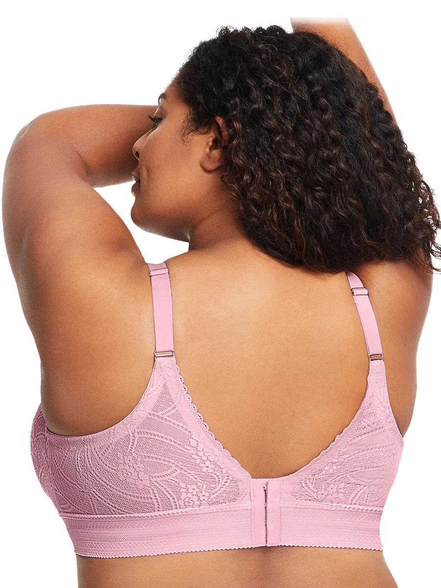 Glamorise Bra 7012 - Gramercy Luxe Lace Bralette - Mauve