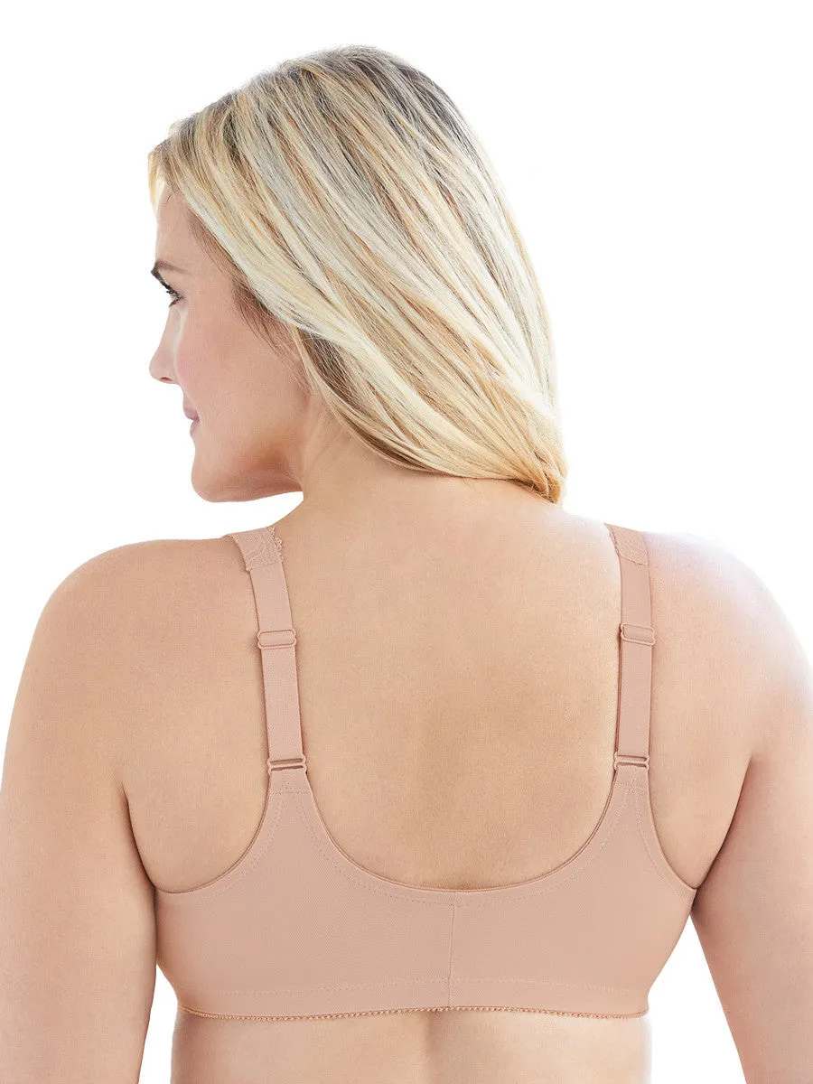 Glamorise Bra 9245 - Allover Lace Front-Close Underwire Bra - Beige