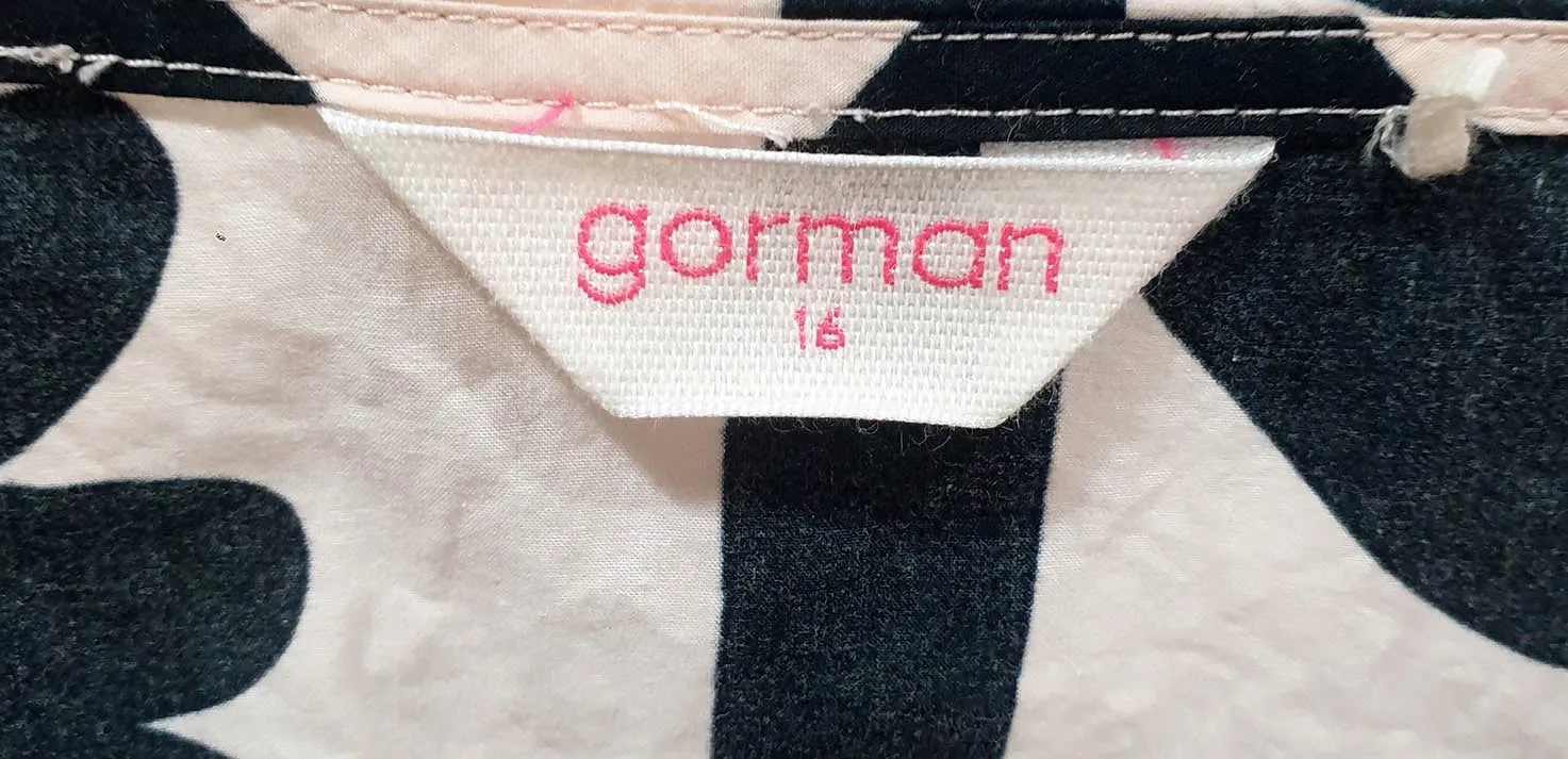 Gorman cream print cotton top size 16
