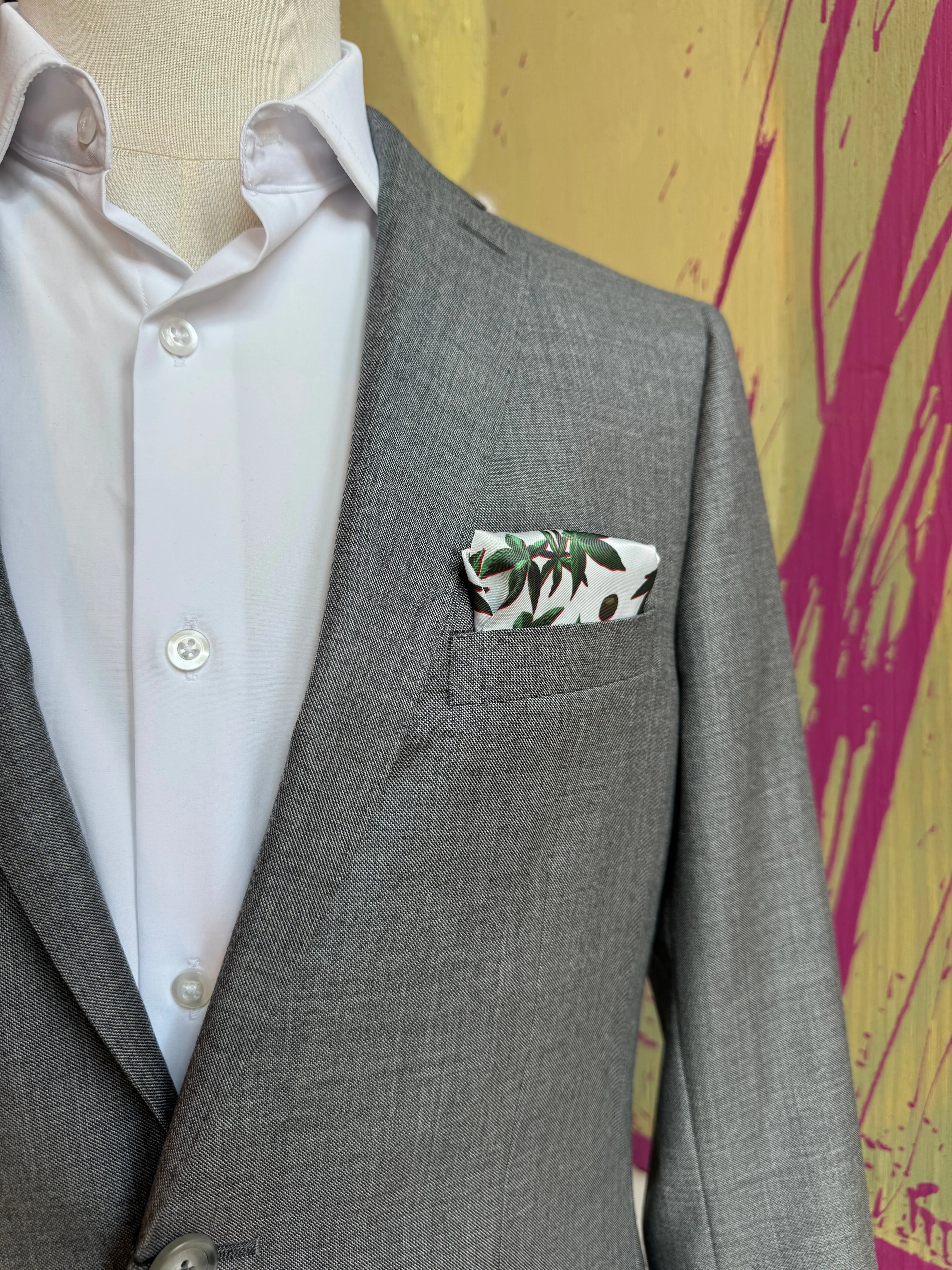 Gray Sharkskin Premium Italian Suit Coat