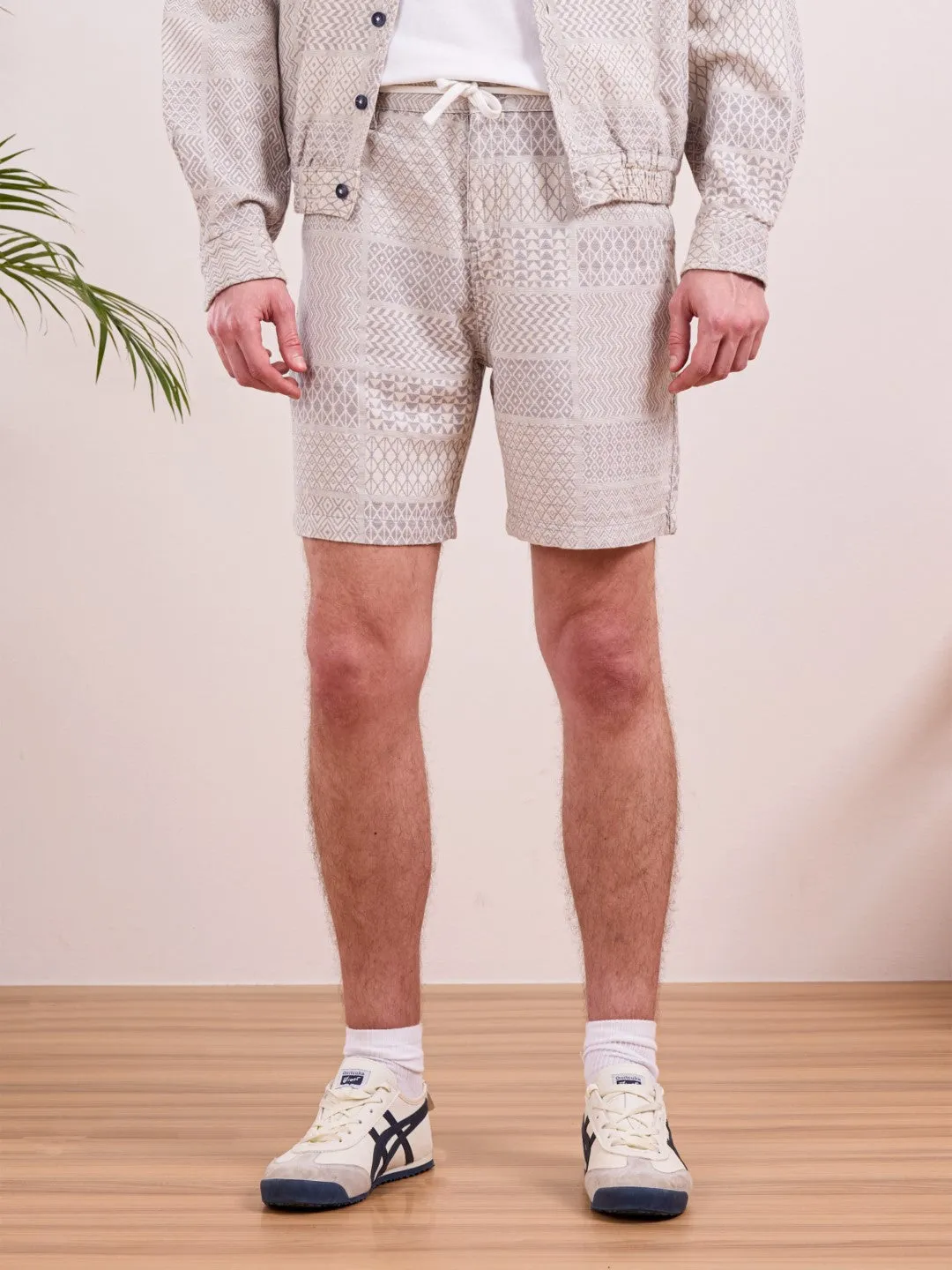 Grey Printed Shorts