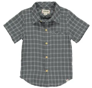 Grey/White Plaid Top