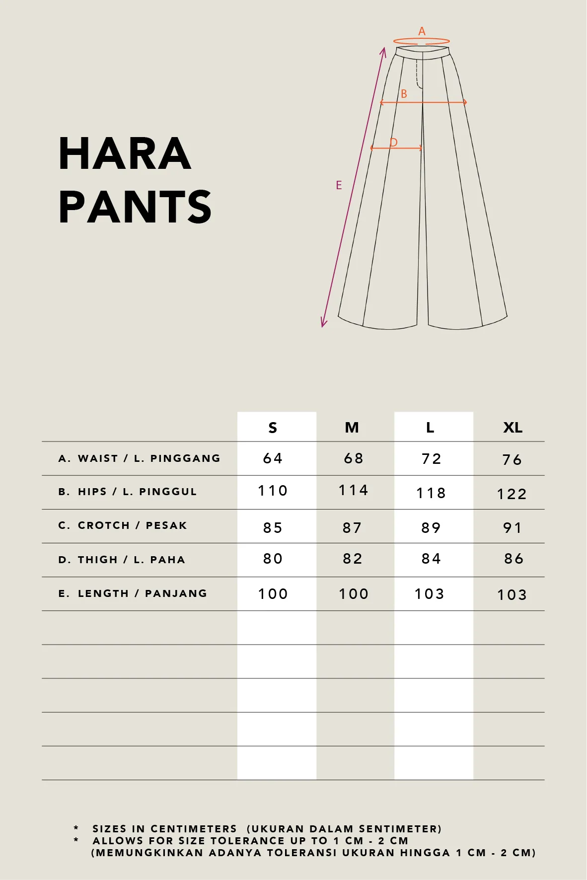 HARA WIDE LEG PANTS PLAIN BLACK