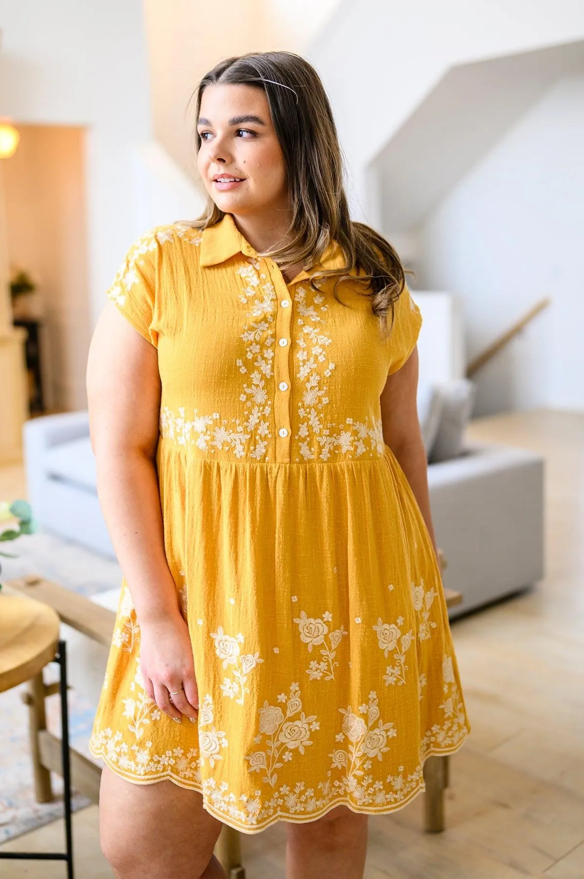 Hazel Blues® |  Marigold Embroidered Dress