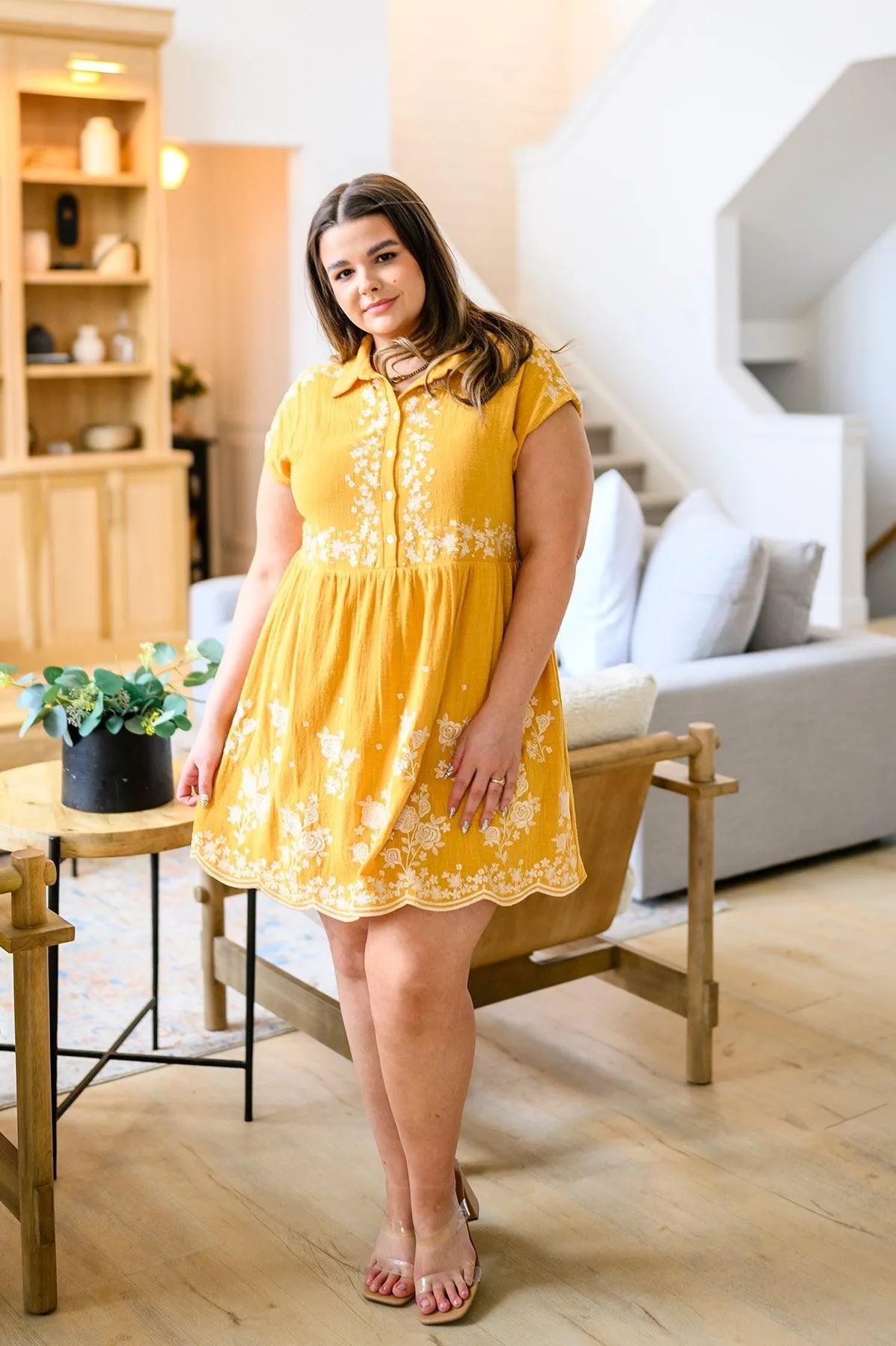 Hazel Blues® |  Marigold Embroidered Dress