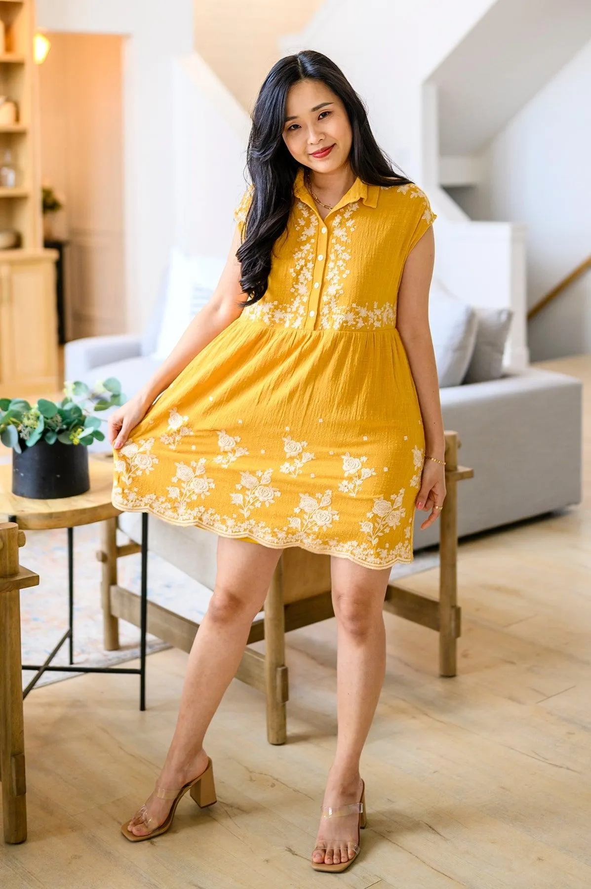 Hazel Blues® |  Marigold Embroidered Dress