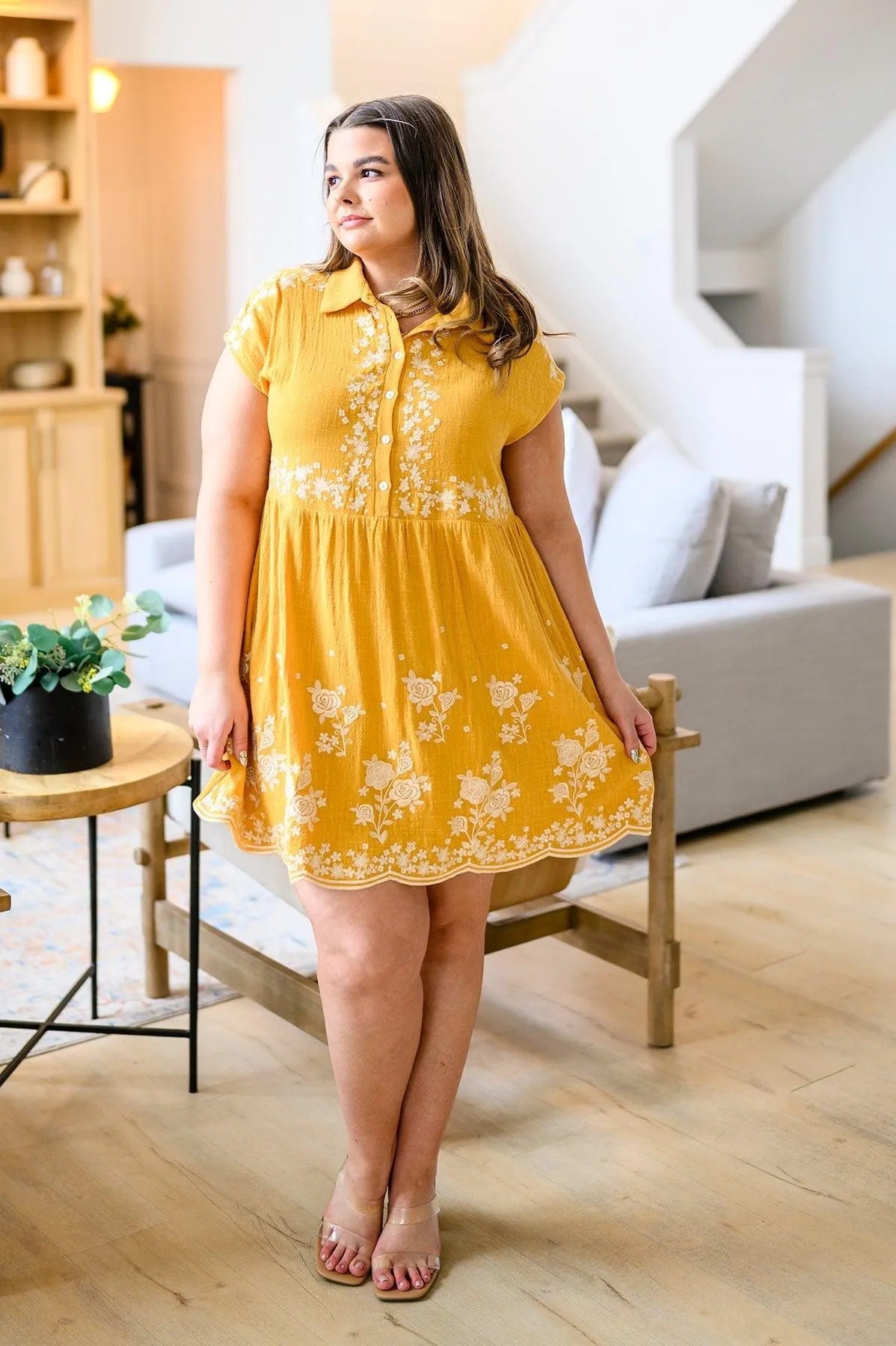 Hazel Blues® |  Marigold Embroidered Dress