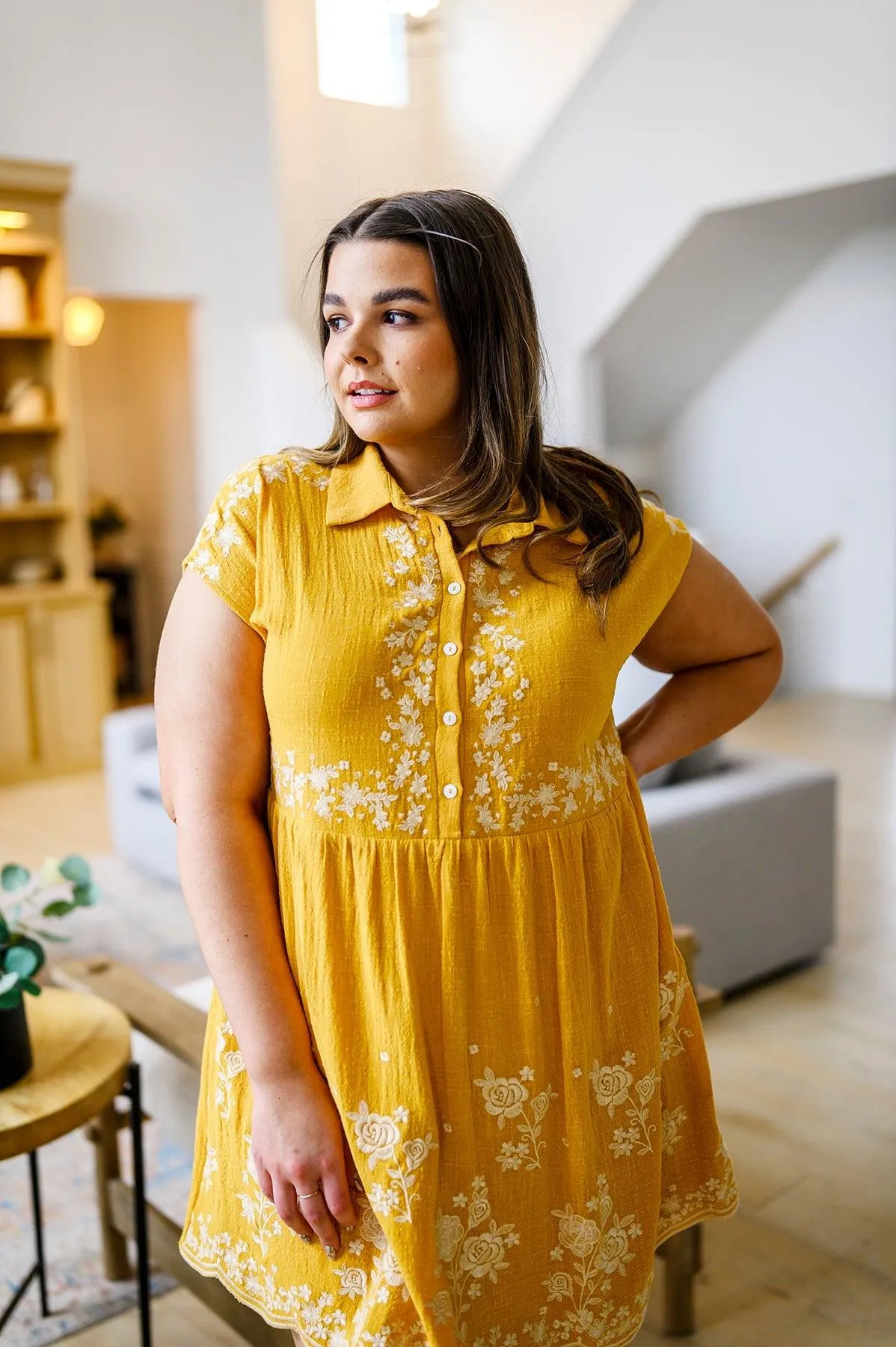 Hazel Blues® |  Marigold Embroidered Dress