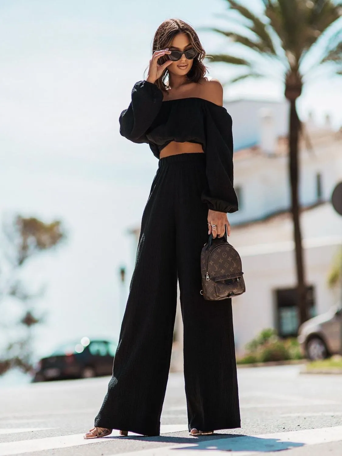 Hazel Blues® |  Off Shoulder Long Sleeve Top and Pants Set