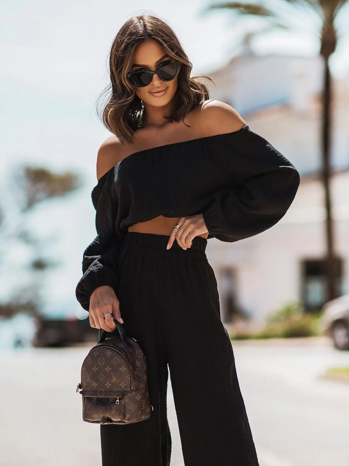 Hazel Blues® |  Off Shoulder Long Sleeve Top and Pants Set