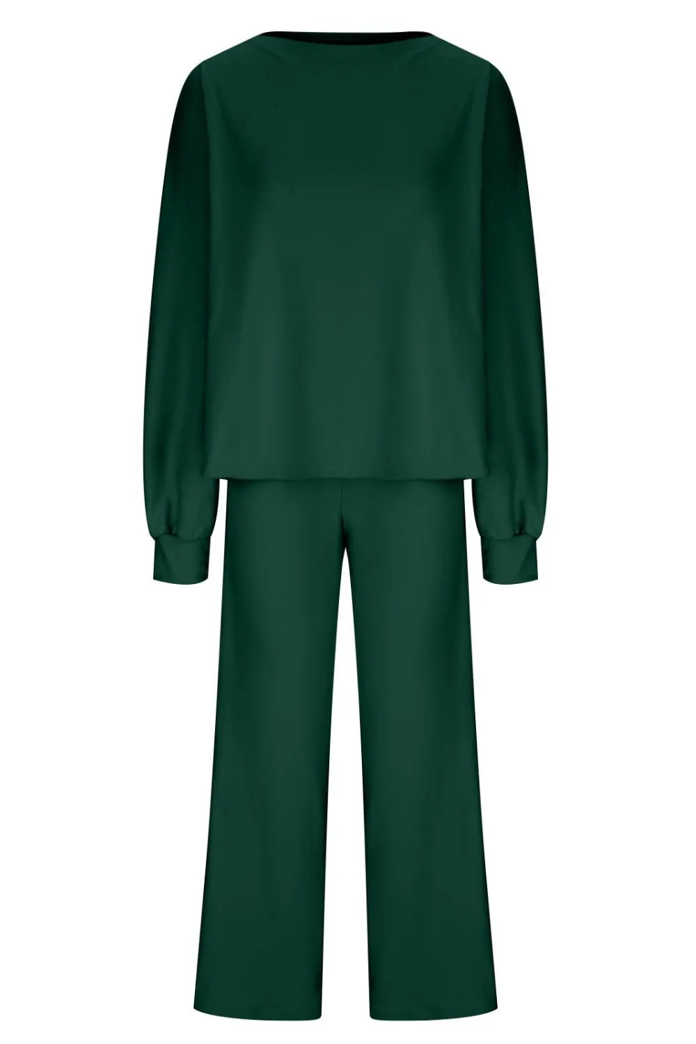 Hazel Blues® |  Round Neck Long Sleeve Top and Pants Set