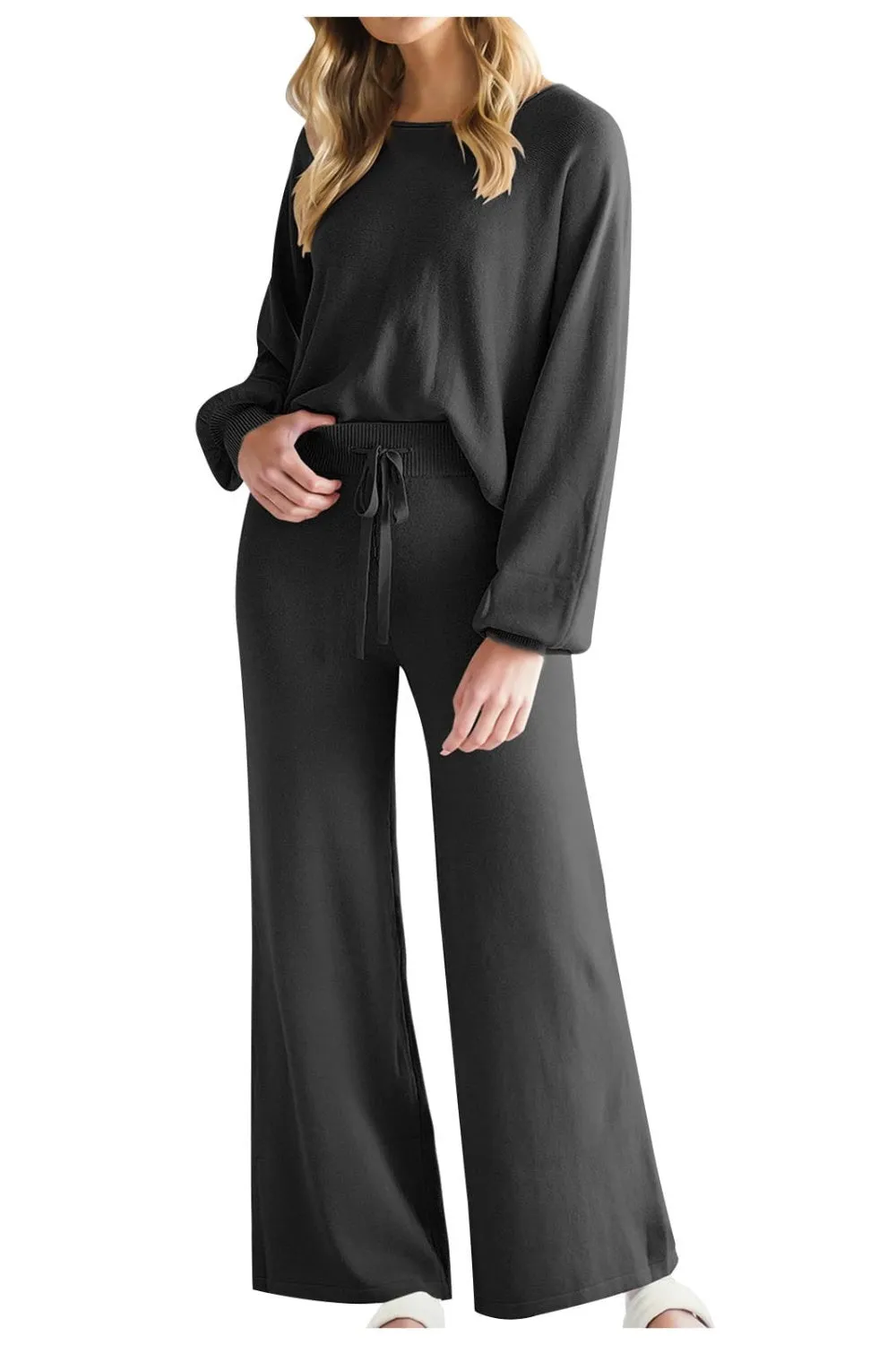 Hazel Blues® |  Round Neck Long Sleeve Top and Pants Set