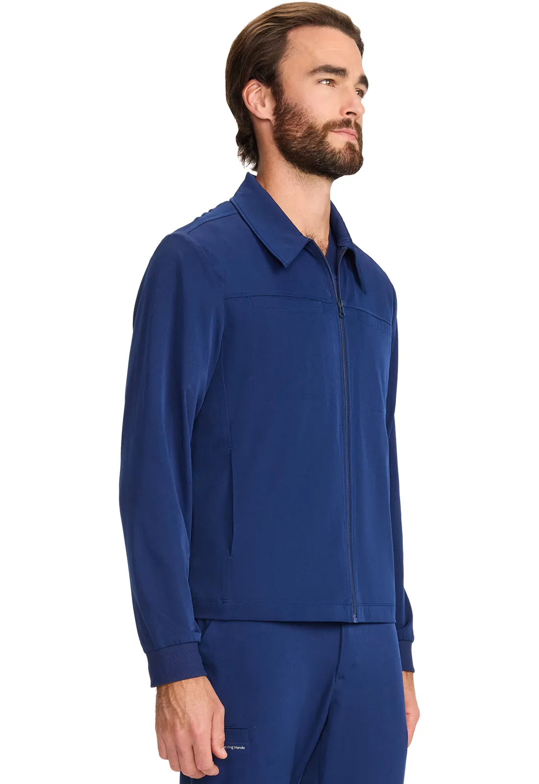 HH Works Men's Zip Front Jacket Navy