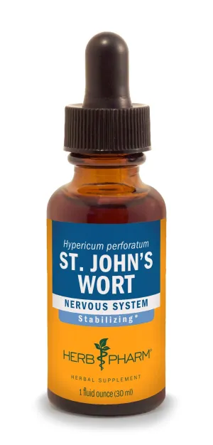 Hierba Pharm sin alcohol glicerita de hierba de San Juan para un estado de ánimo positivo y equilibrio emocional, DSJW01, Alcohol orgánico de caña, 1 Ounce, 1