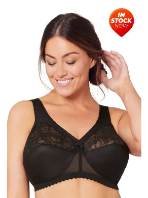 In Stock Glamorise Bra 1000 - Feel The Magic Wire-Free Support - Black