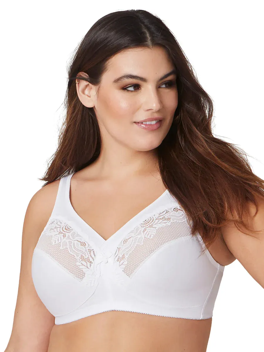 In Stock Glamorise Bra 1003 - Seamless Minimizer Support - White