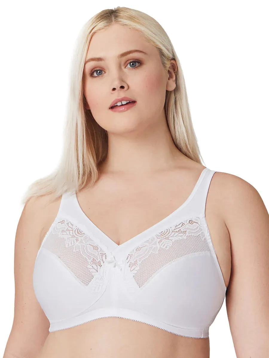 In Stock Glamorise Bra 1003 - Seamless Minimizer Support - White