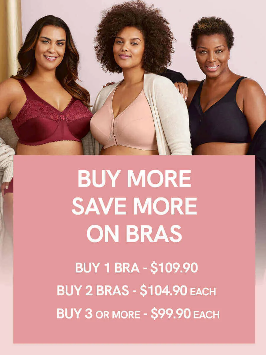 In Stock Glamorise Bra 1003 - Seamless Minimizer Support - White
