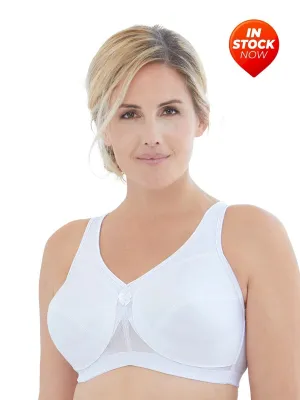 In Stock Glamorise Bra 1005 - Made To Move Wire-Free Support Bra - White