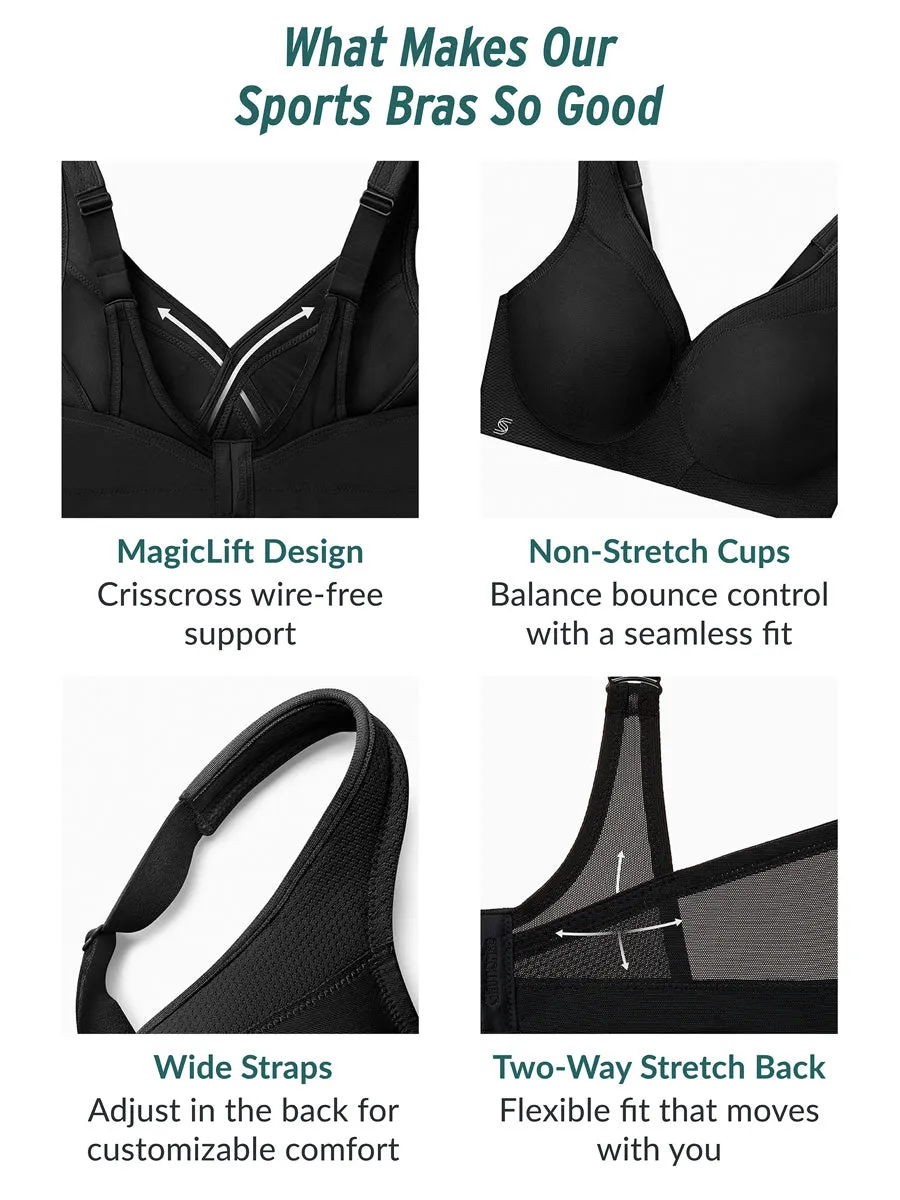 In Stock Glamorise Bra 1006 - The Versatile Medium Support Sports Bra - Ruby