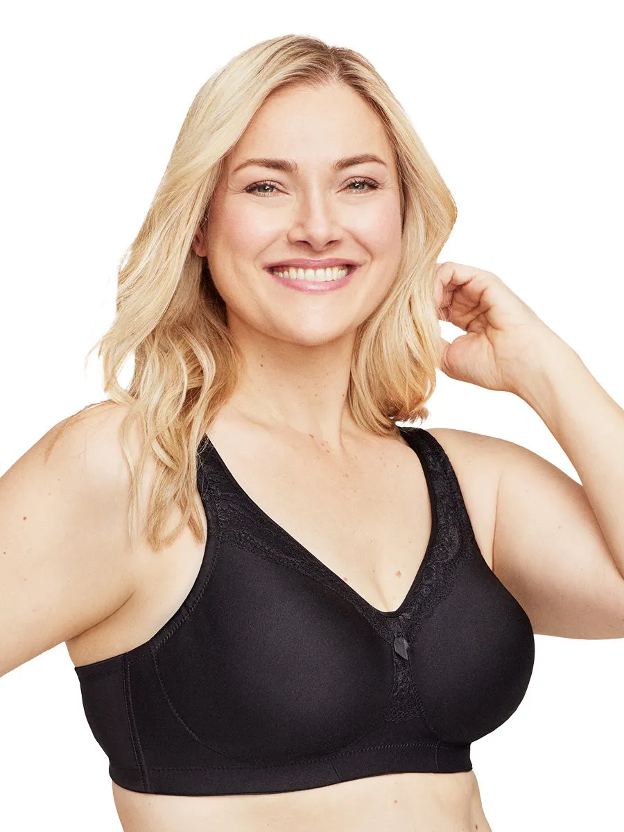 In Stock Glamorise Bra 1007 - MagicLift Seamless Everyday Bra - Black