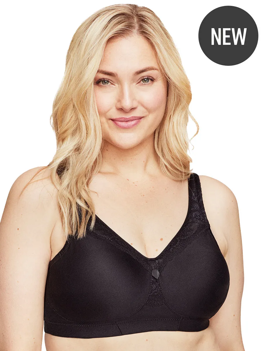 In Stock Glamorise Bra 1007 - MagicLift Seamless Everyday Bra - Black