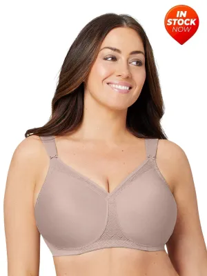 In Stock  Glamorise Bra 1080 - Everyday Seamless Support T-Shirt Bra - Taupe